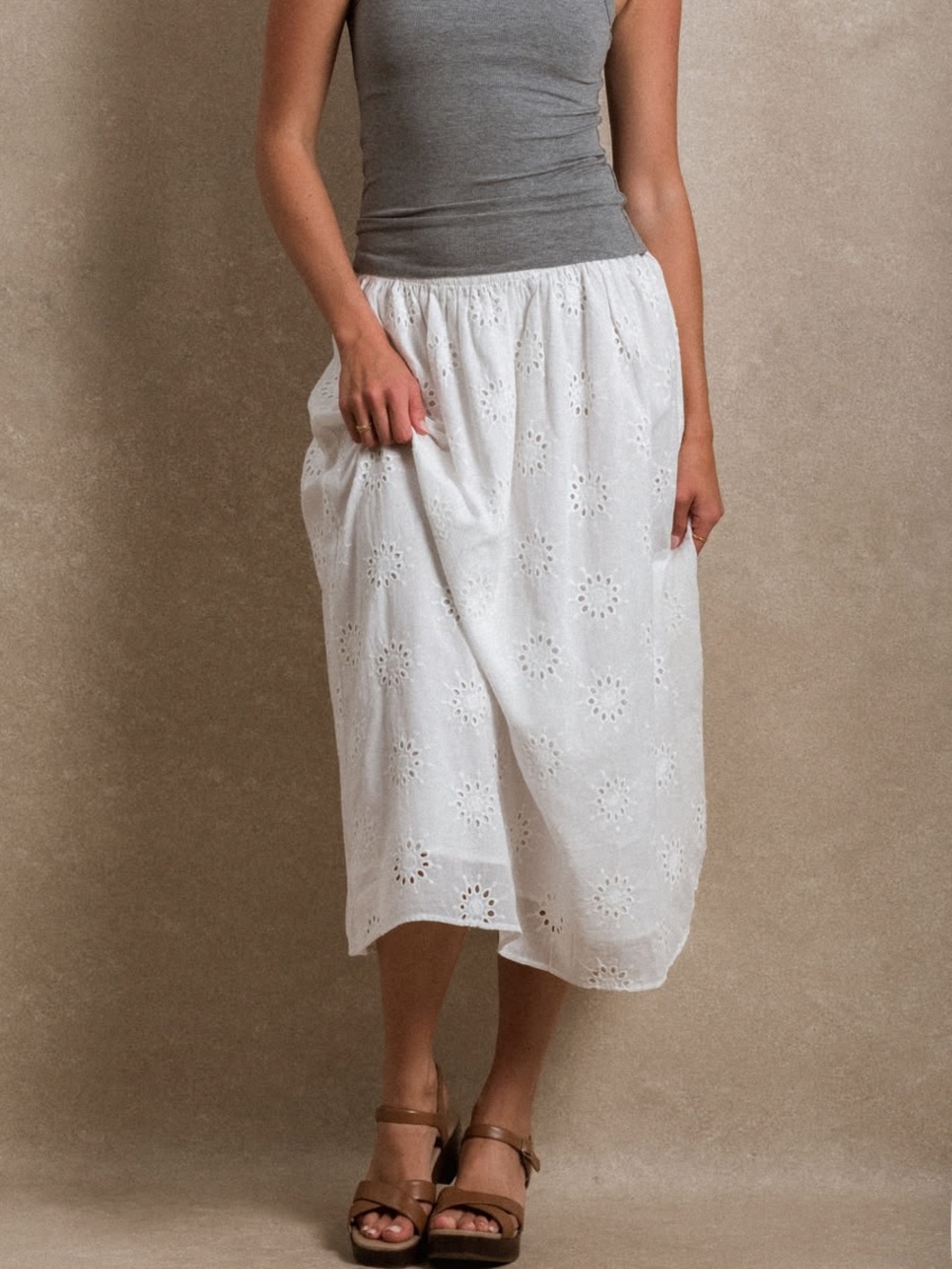 Neuflora Esme Skirt in White Eyelet